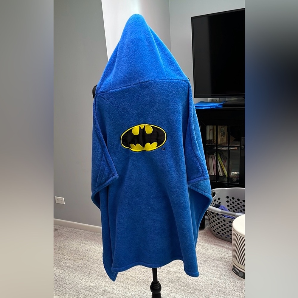 Blue Batman Hooded Blanket